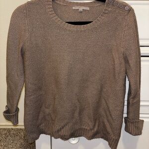 GAP Women's Button-Accent Sweater - Taupe